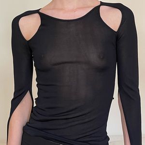 Authentic Chloé Women’s Cutout Top by Phoebe Philo Fall Winter 2002 Collection